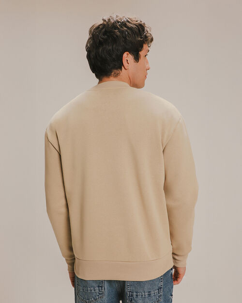 Sudadera Con Diseño Caqui